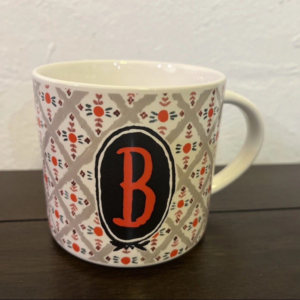 Anthropologie Monogram Letter 'B' Coffee Cup Mug Ralph Waldo Emerson